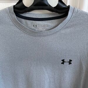 Under Armour Grey Long Sleeve Shirt, Mens Large